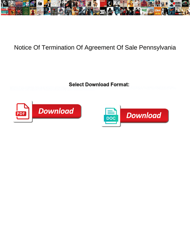 Notice Of Termination Of Agreement Of Sale Pennsylvania screenshot