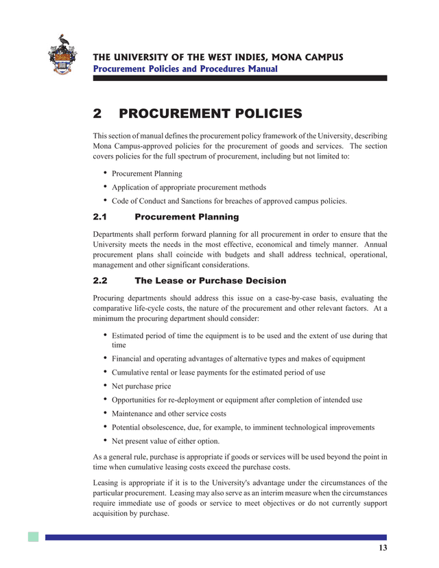 Procurement Policies And Procedures Manual screenshot