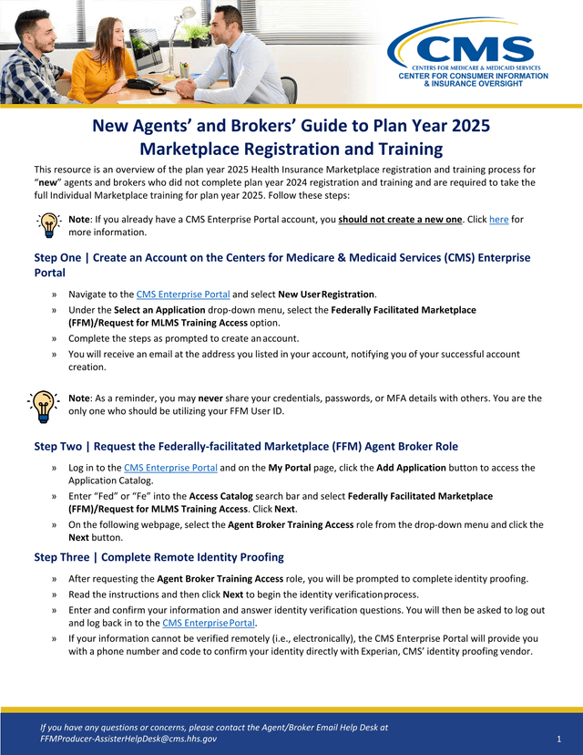 New Agents And Brokers Guide To Plan Year 2025 Marketplace Registration And Training screenshot