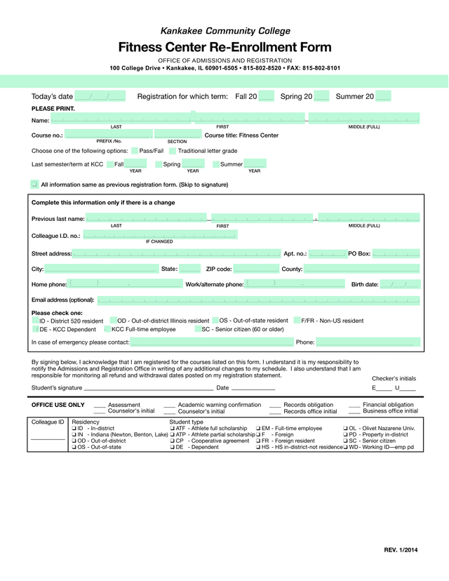 Student Registration Form screenshot