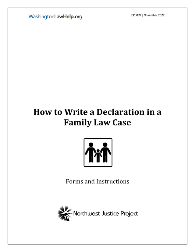 How To Write A Declaration In A Family Law Case screenshot