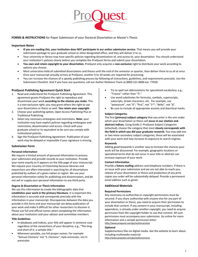 Forms  Instructions For Paper Submission Of Doctoral Dissertation Or MasterS Thesis screenshot