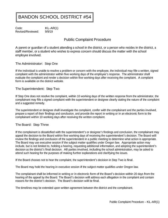 Public Complaint Procedure  KL AR(1) screenshot