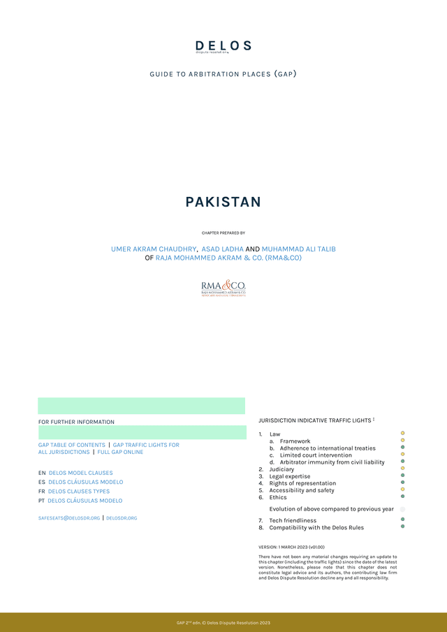 Guide To Arbitration Places (GAP)   Pakistan screenshot