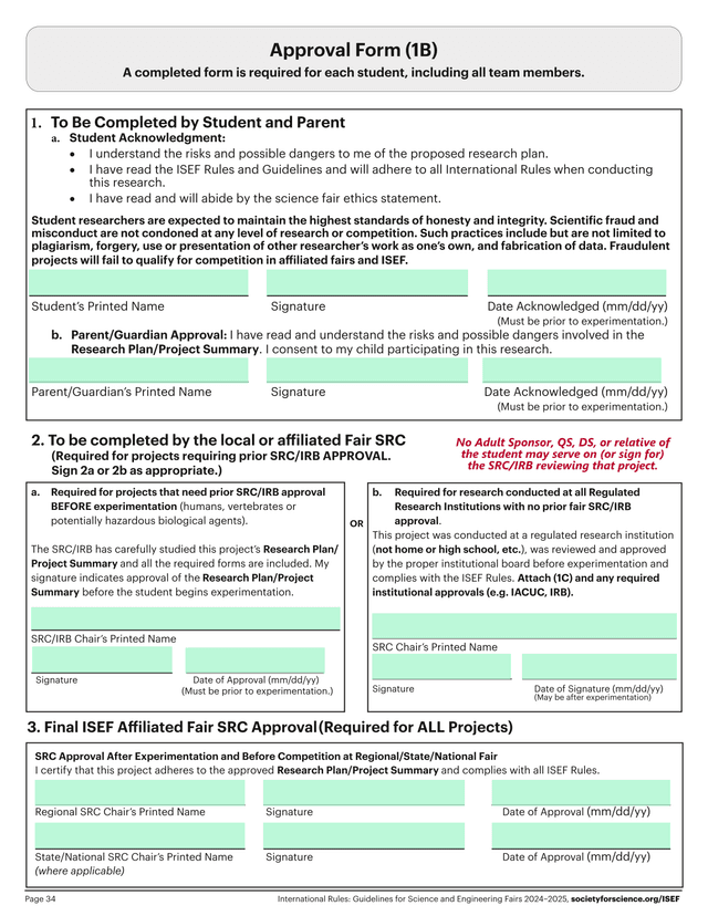 Approval Form (1B) screenshot