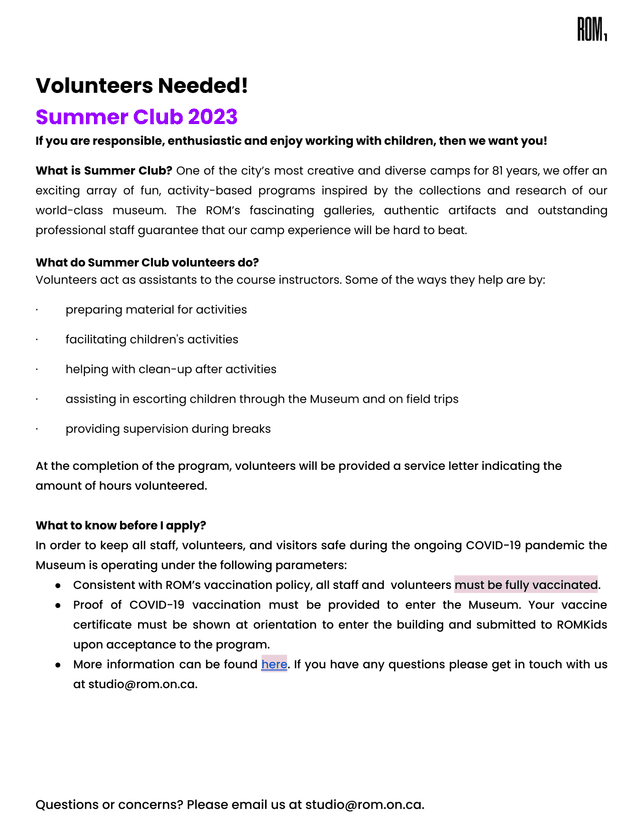 Volunteer Application Form screenshot