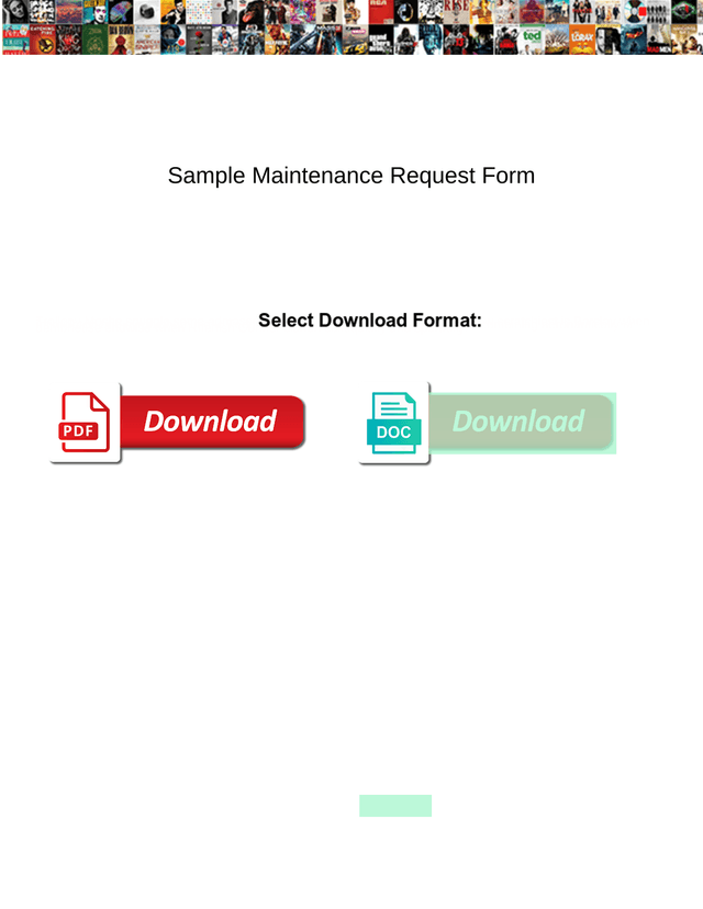 Sample Maintenance Request Form screenshot