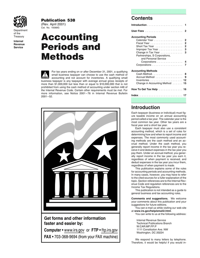 Publication 538 screenshot