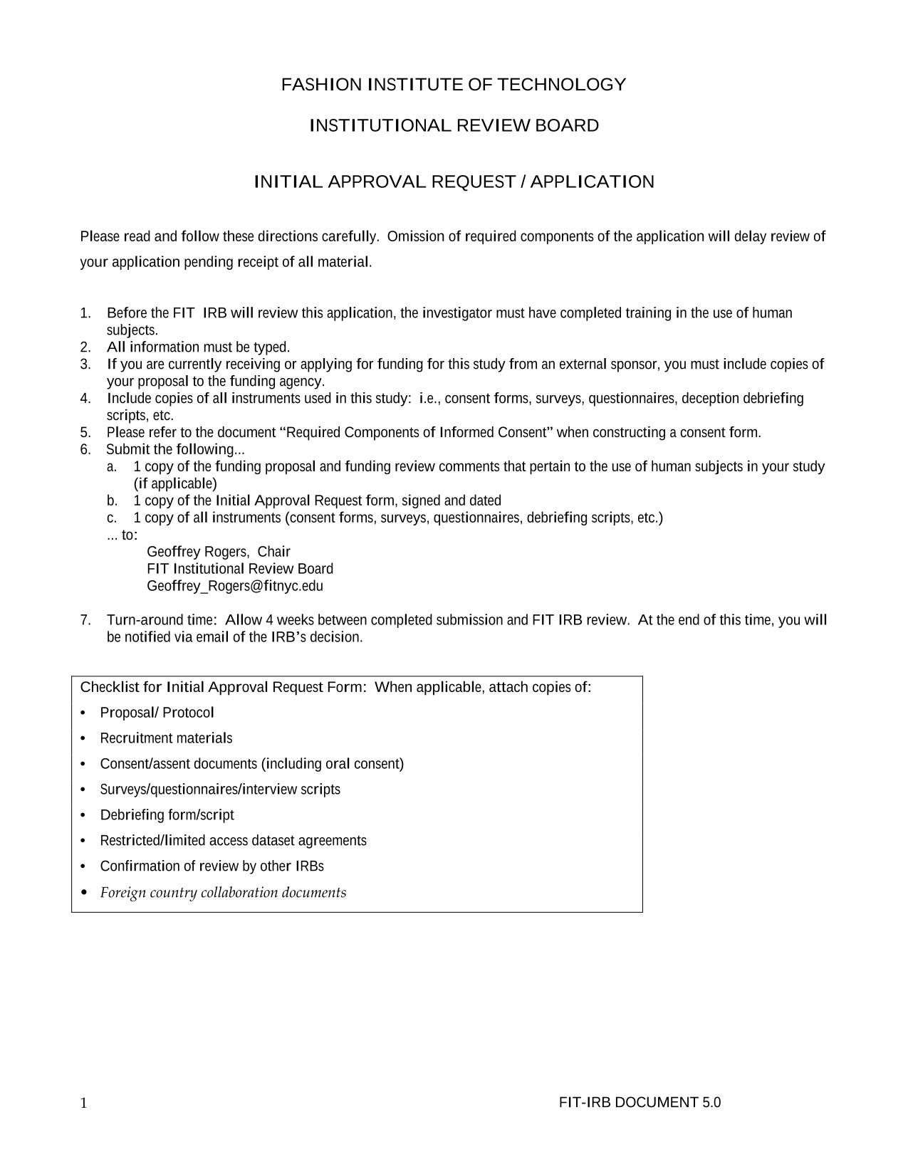 Initial Approval Request  Application screenshot