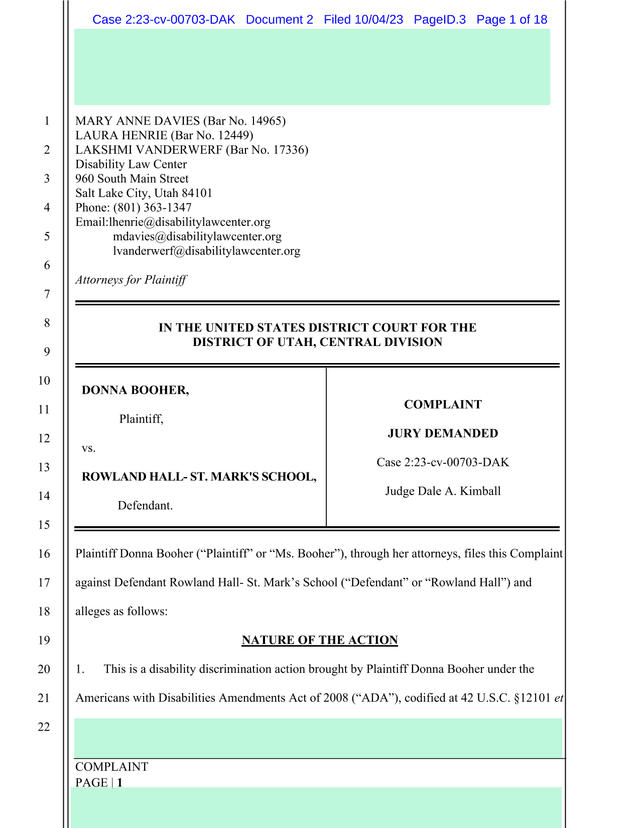 Complaint screenshot