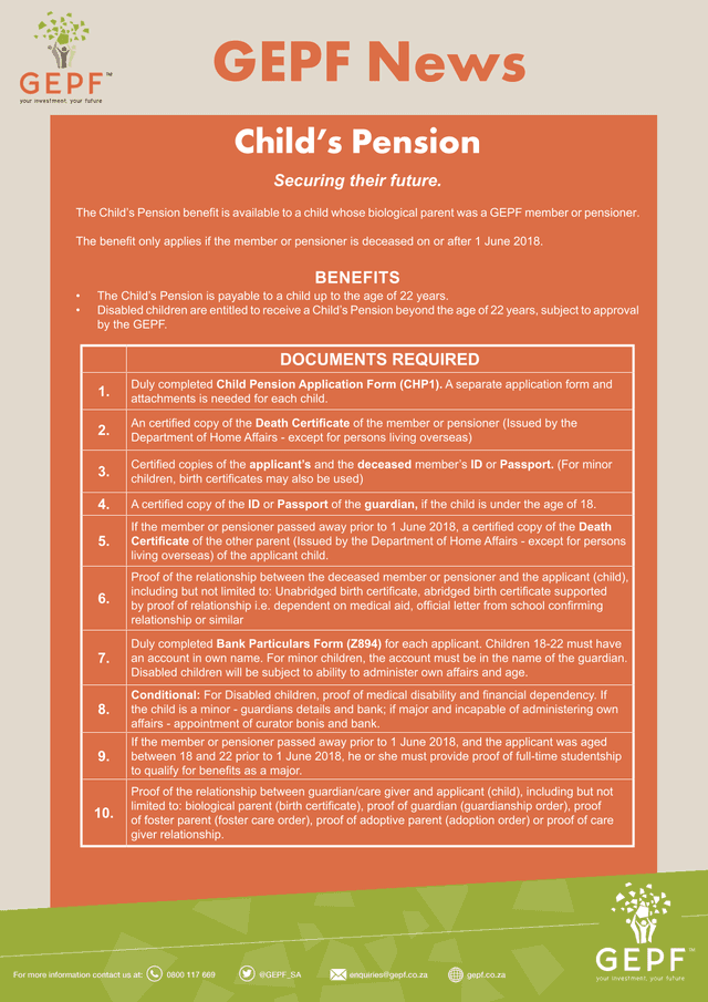 Child Pension Application screenshot