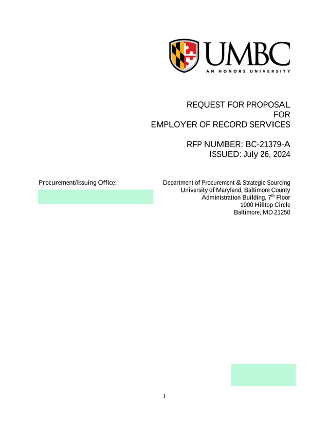 Request For Proposal For Employer Of Record Services screenshot