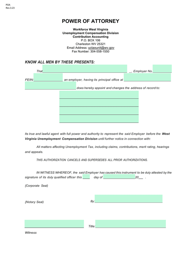 Power Of Attorney screenshot