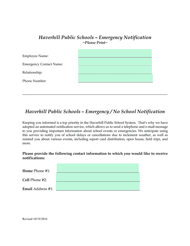 Haverhill Public Schools  Emergency Notification screenshot