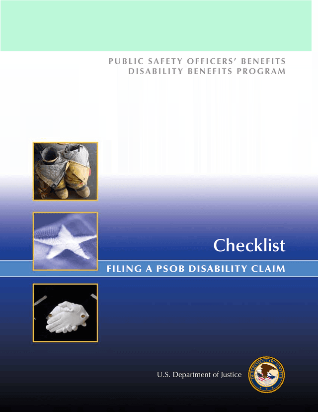 PSOB Disability Benefits Program Checklist screenshot