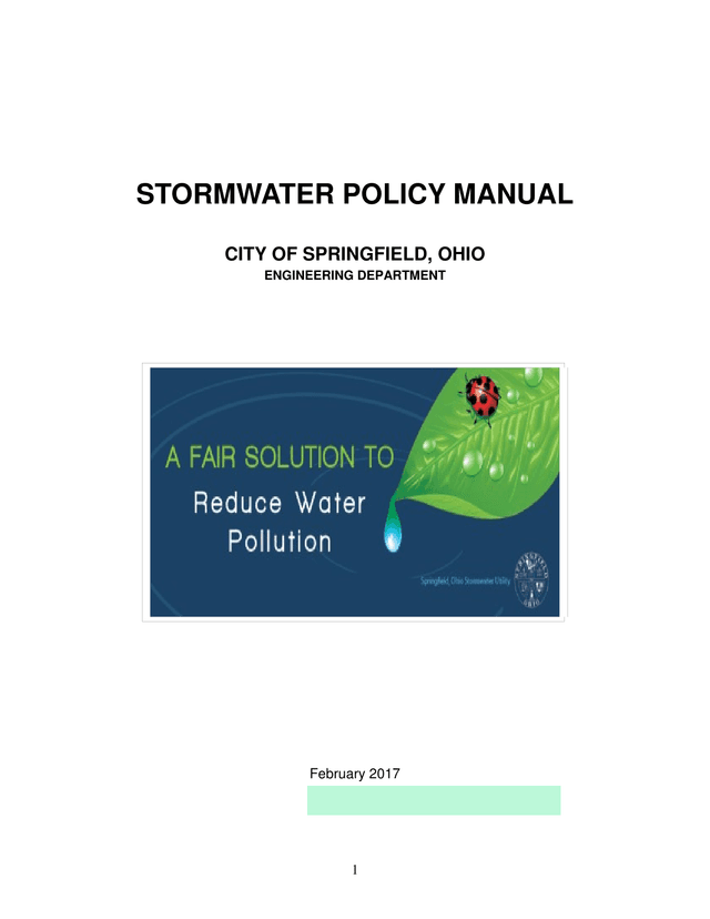 Stormwater Policy Manual screenshot