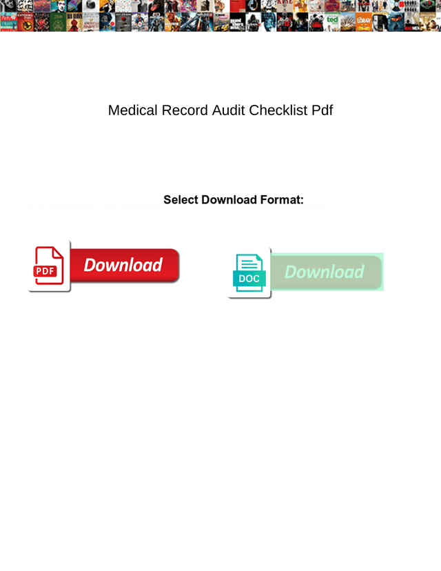 Medical Record Audit Checklist screenshot