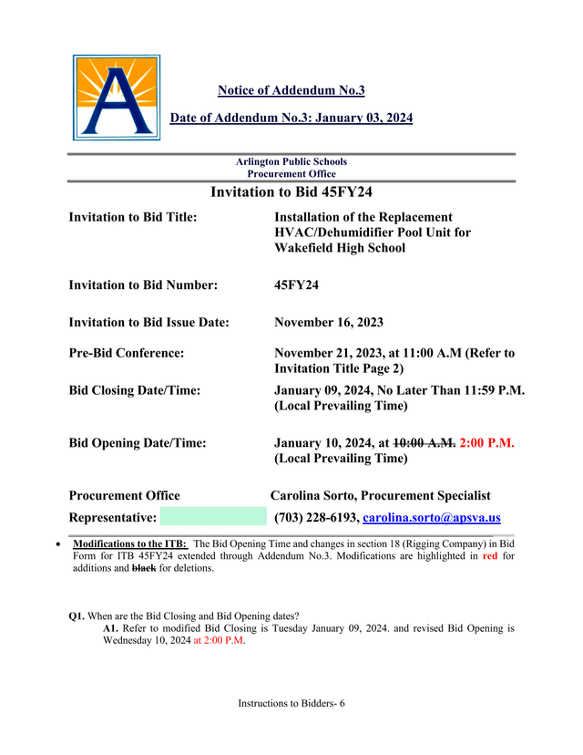 Invitation To Bid 45FY24 screenshot