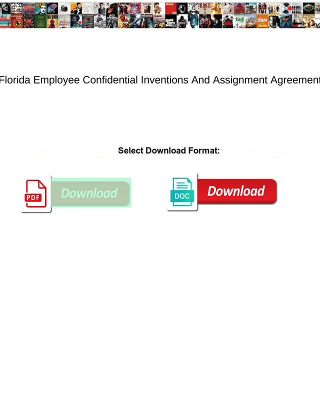 Florida Employee Confidential Inventions And Assignment Agreement screenshot