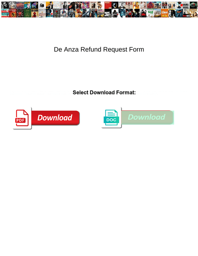 De Anza Refund Request Form screenshot