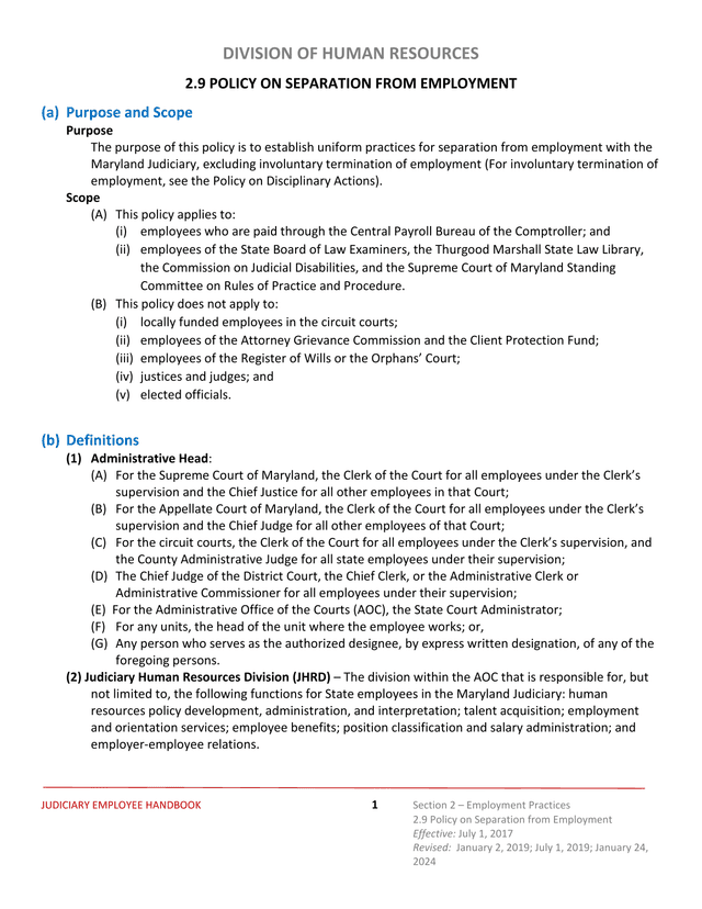 JUDICIARY EMPLOYEE HANDBOOK screenshot