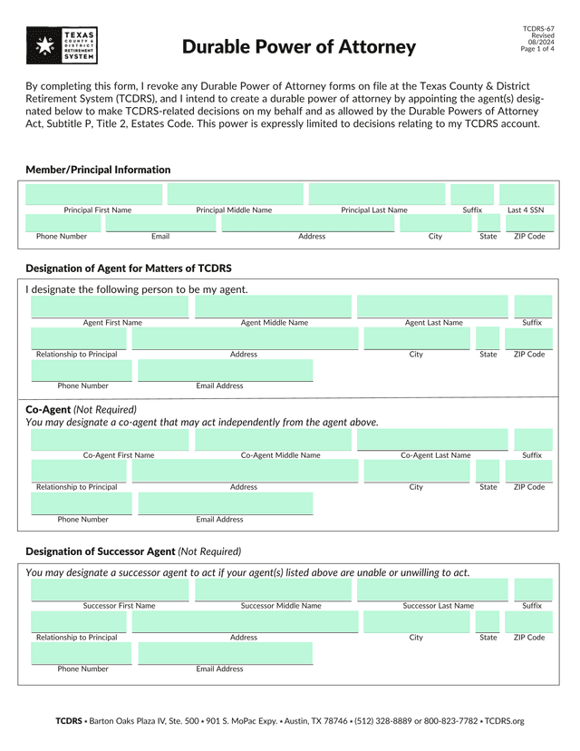Durable Power Of Attorney screenshot