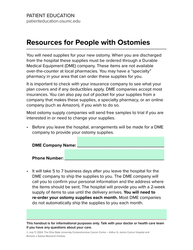 Resources For People With Ostomies screenshot