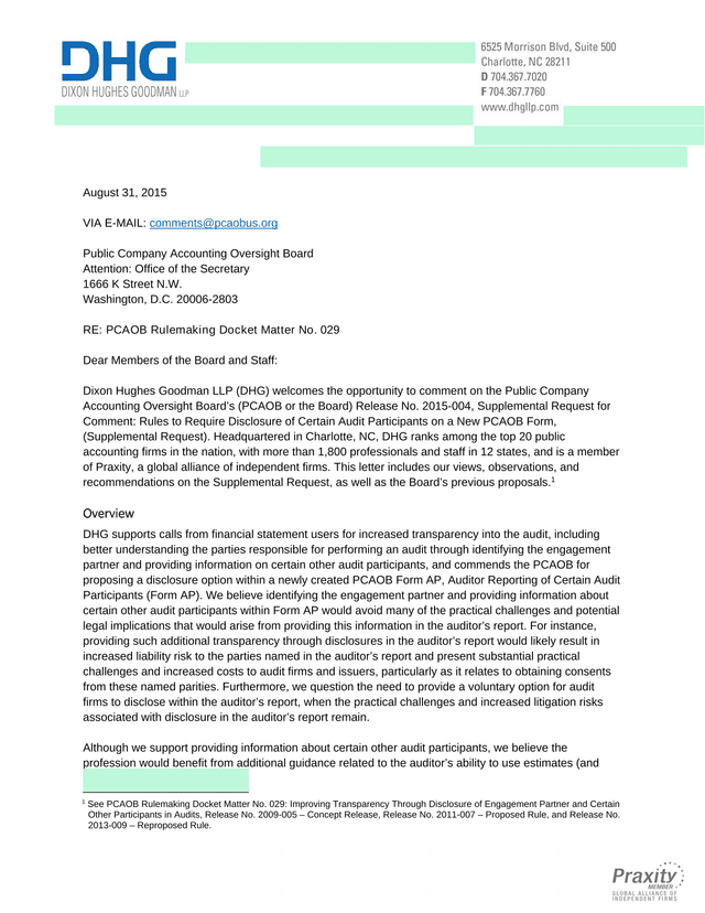 PCAOB Rulemaking Docket Matter No. 029 screenshot