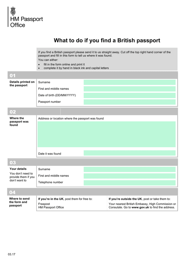 What To Do If You Find A British Passport screenshot