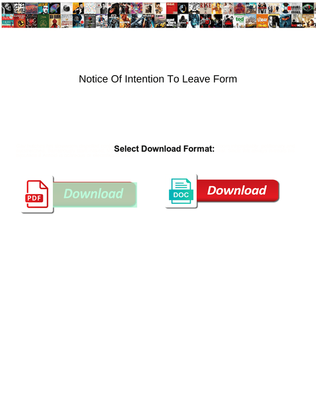 Notice Of Intention To Leave Form screenshot