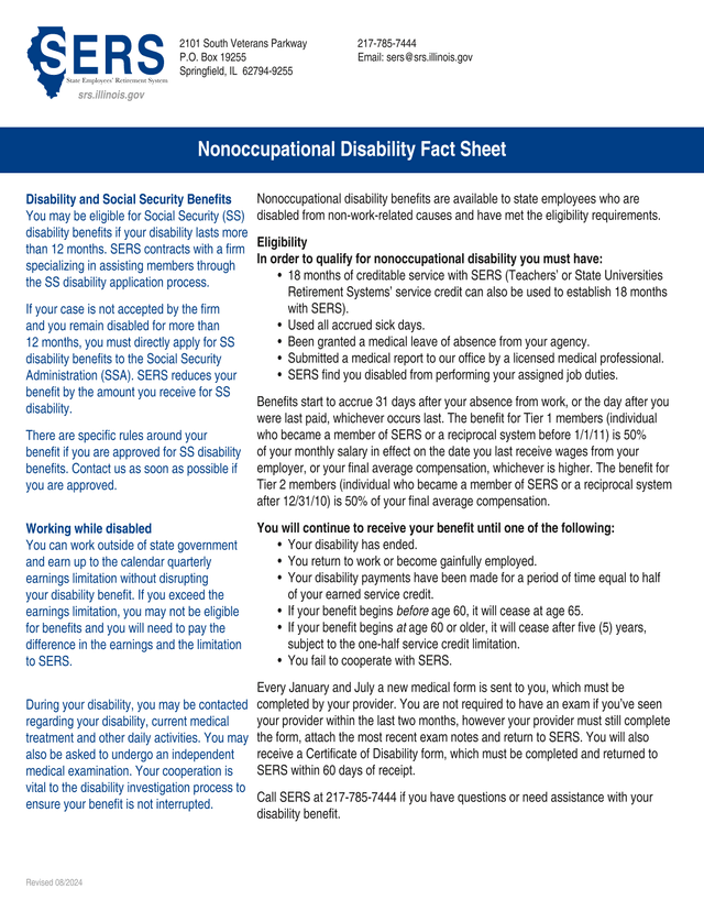 Nonoccupational Disability Benefits screenshot