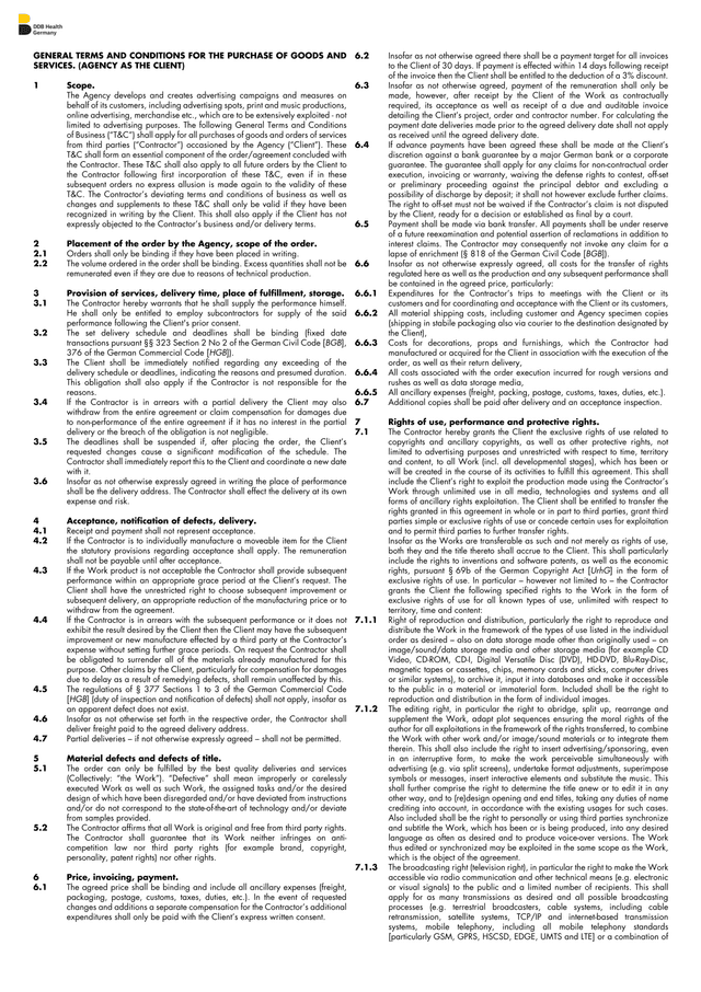 General Terms And Conditions For The Purchase Of Goods And Services screenshot
