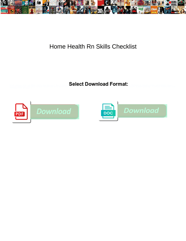 Home Health RN Skills Checklist screenshot