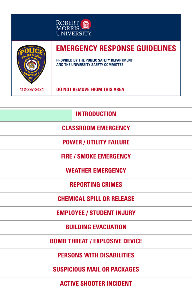 Emergency Response Guidelines screenshot