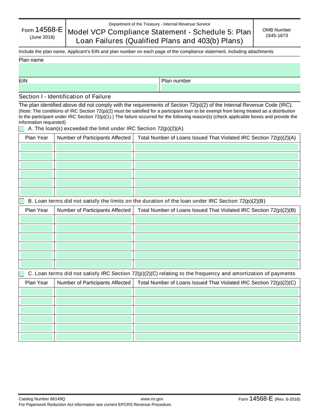 Form 14568 E screenshot