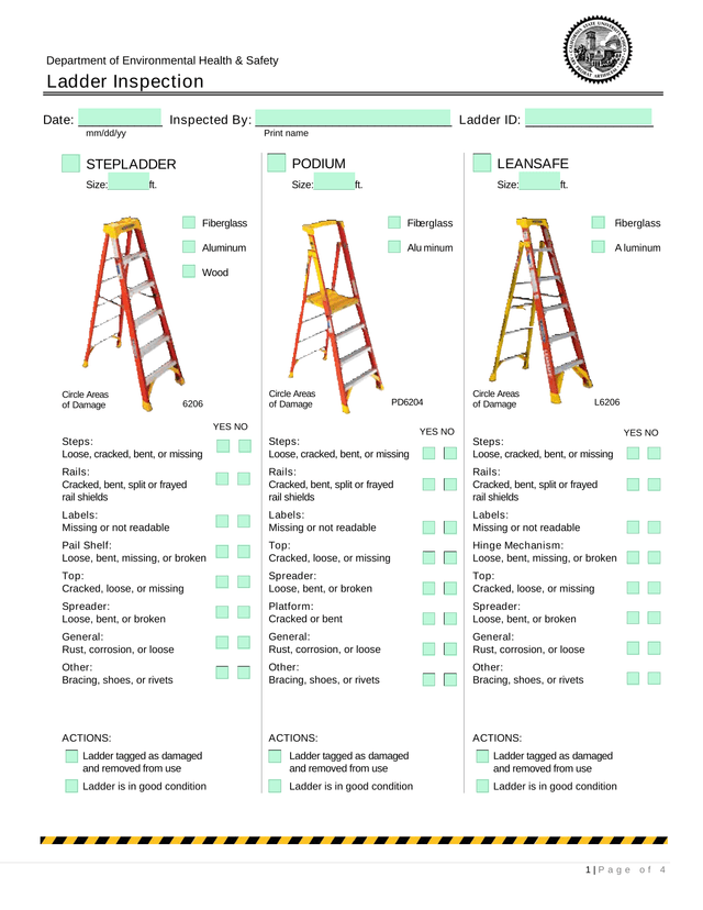 Ladder Inspection screenshot