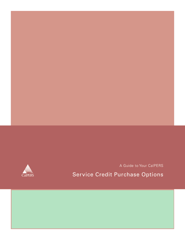A Guide To Your CalPERS Service Credit Purchase Options screenshot