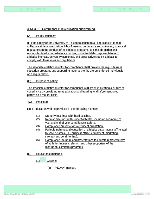 3364 35 16 Compliance Rules Education And Training screenshot