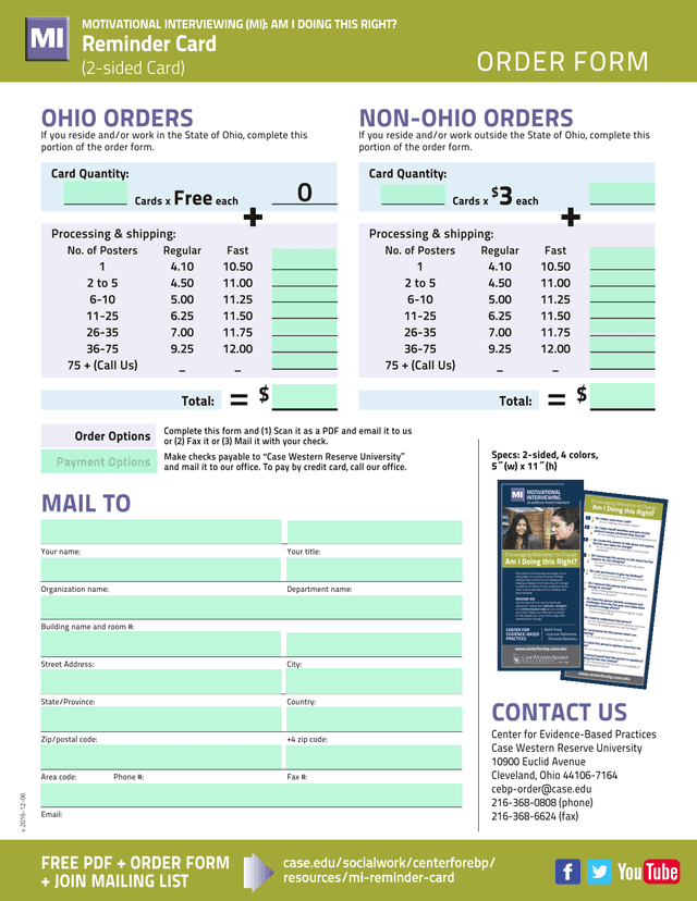 ORDER FORM screenshot