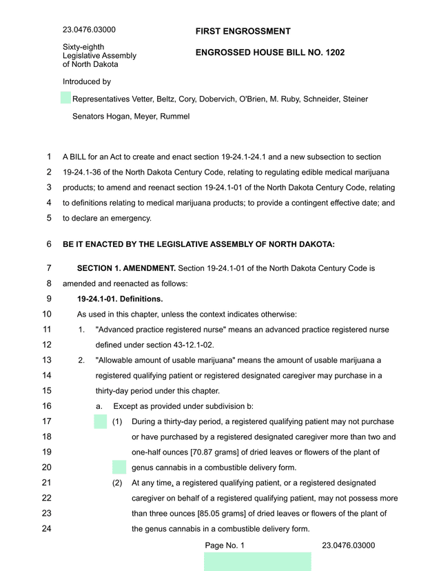 Engrossed House Bill No. 1202 screenshot