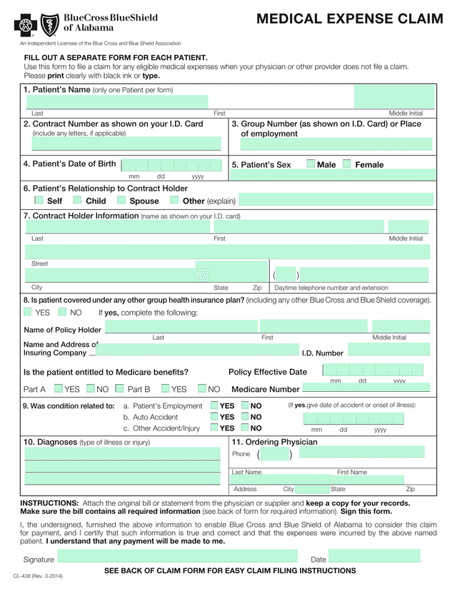 Medical Expense Claim screenshot