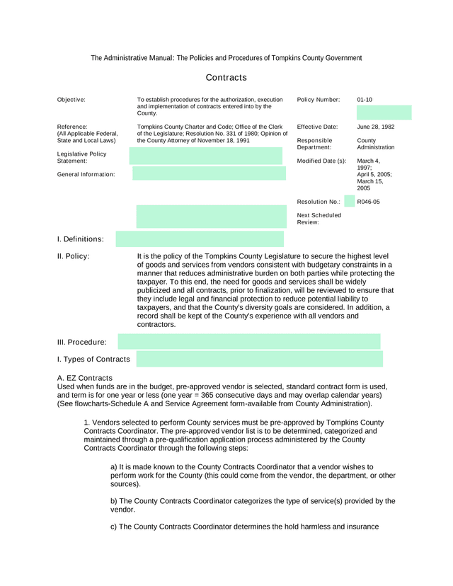 The Administrative Manual The Policies And Procedures Of Tompkins County Government screenshot