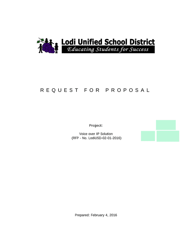 Request For Proposal   Voice Over IP Solution screenshot
