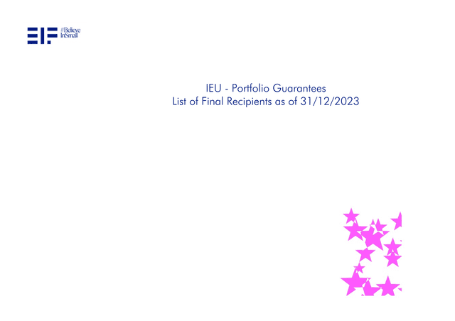 InvestEU   Portfolio Guarantees List Of Final Recipients As Of 31122023 screenshot