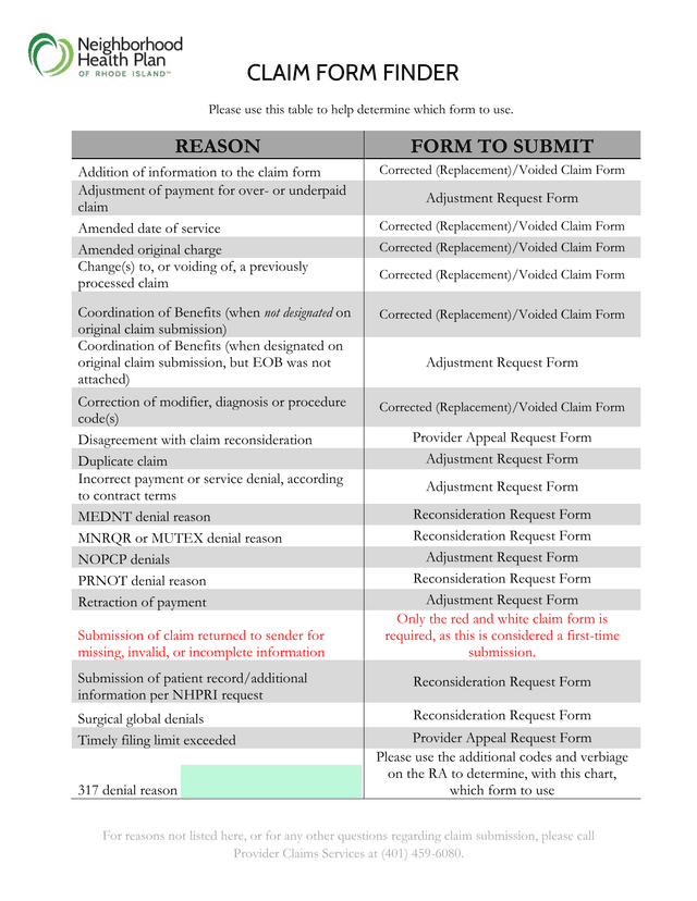Claim Form Finder And User Guide screenshot