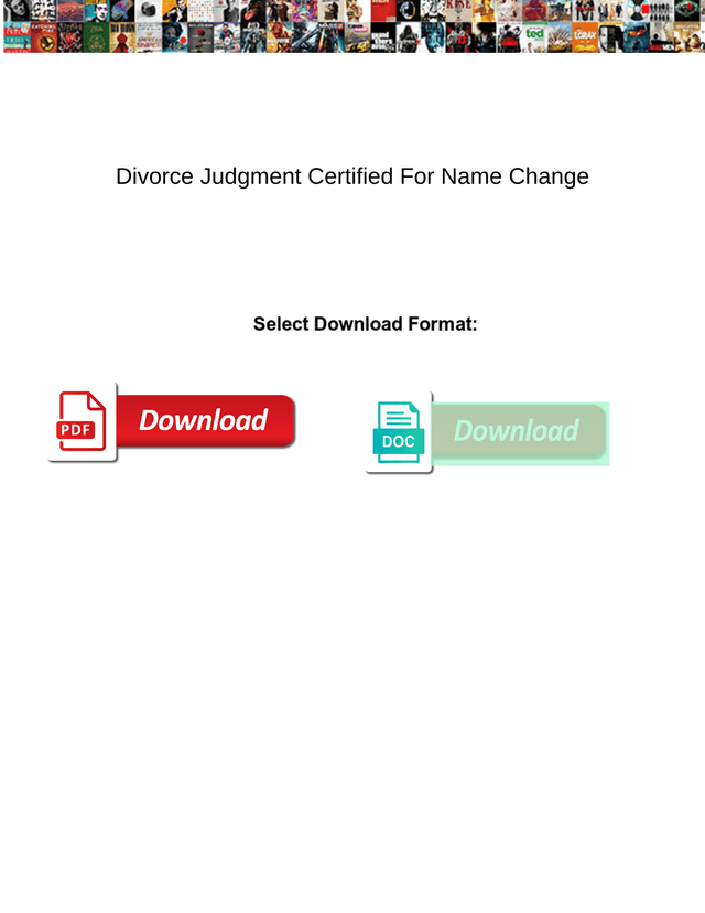 Divorce Judgment   Name Change Document screenshot