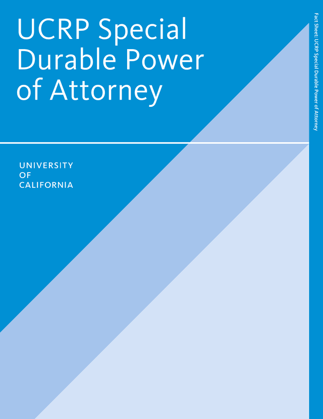 UCRP Special Durable Power Of Attorney screenshot