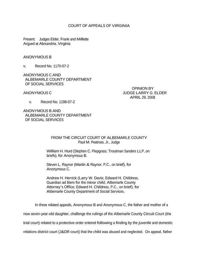 Court Of Appeals Of Virginia Opinion screenshot