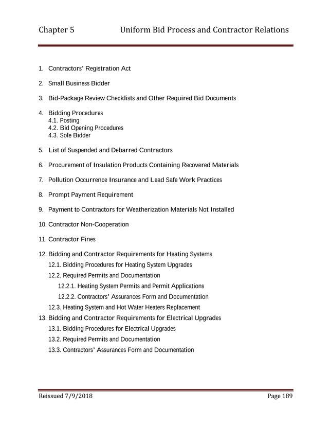 Chapter 5 Uniform Bid Process And Contractor Relations screenshot