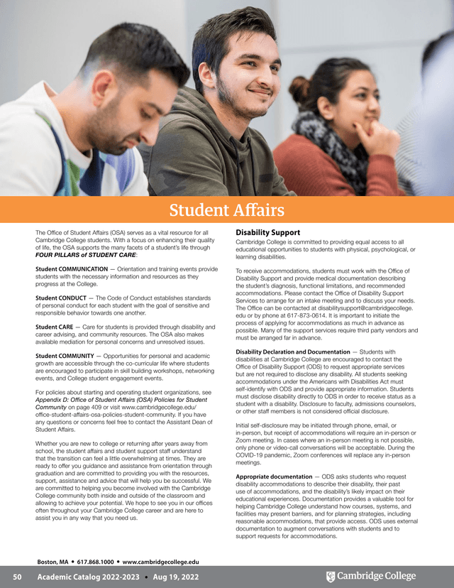 Academic Catalog 2022 2023 screenshot
